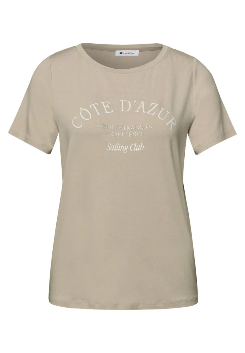 T-Shirt mit Rundhals und Wording
