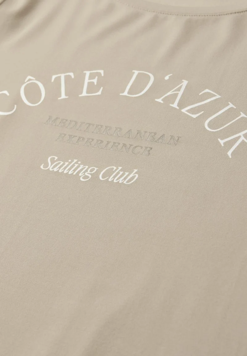 T-Shirt mit Rundhals und Wording