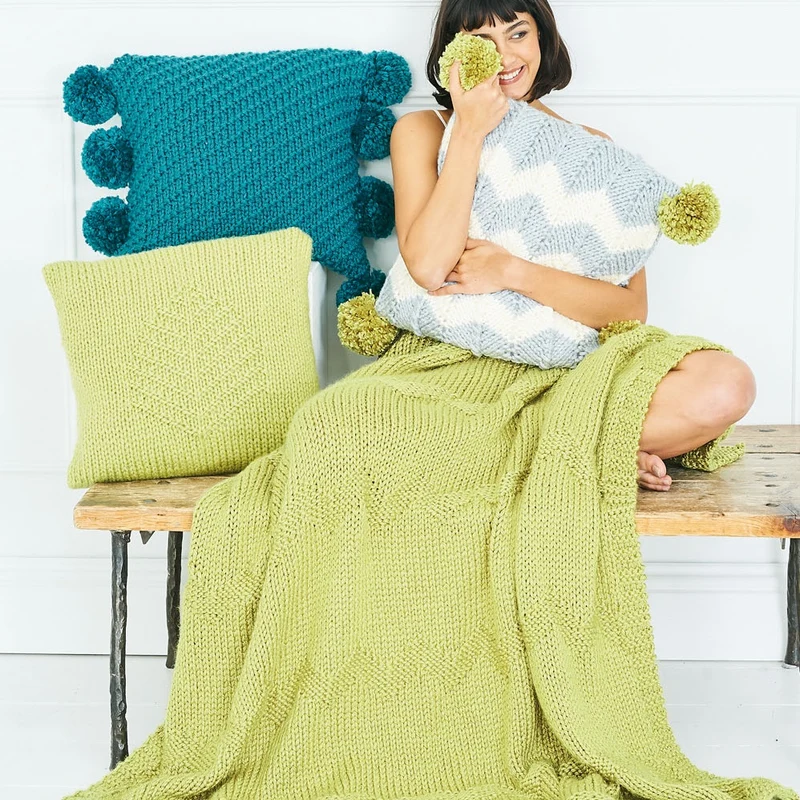 Strickanleitung Stylecraft Special XL Super Chunky Nr. 9789 Decke und Kissen