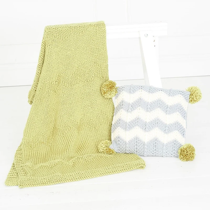 Strickanleitung Stylecraft Special XL Super Chunky Nr. 9789 Decke und Kissen
