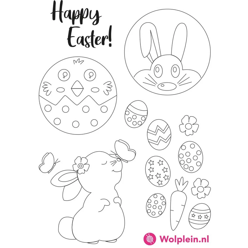 Wollplatz Stanzvorlage Ostern (Schablone) (digital)