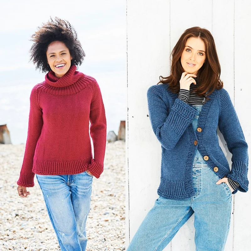 Strickanleitung Stylecraft Bellissima Chunky Nr. 9691 Pullover und Jacke