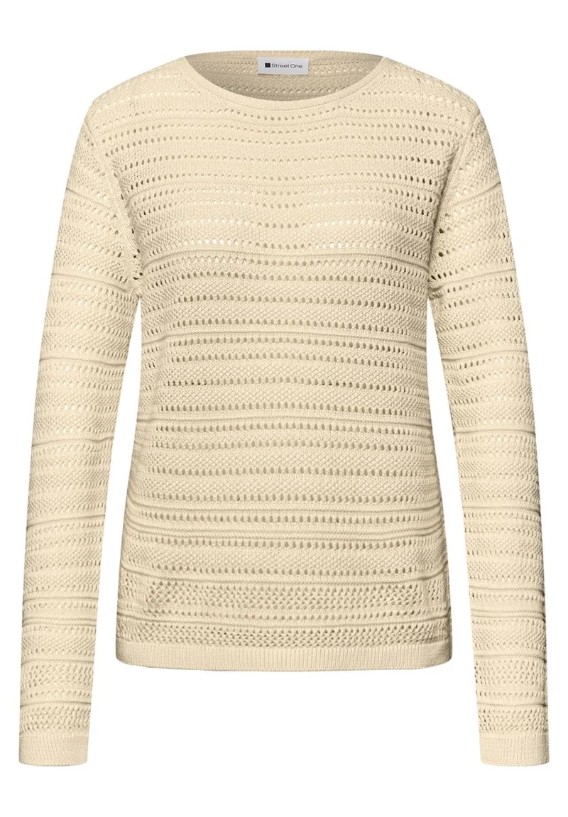 Langarm Pullover mit U-Boot-Ausschnitt