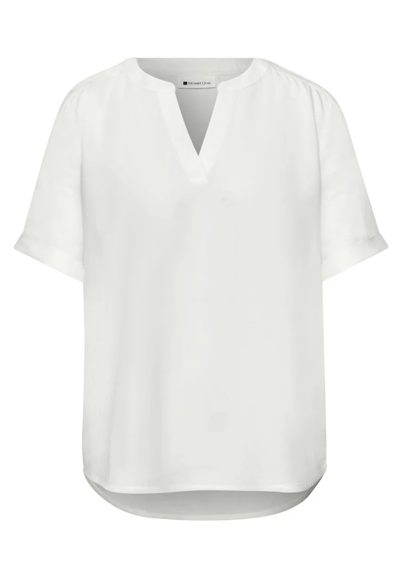 Kurzarm Bluse mit Turn-Up
