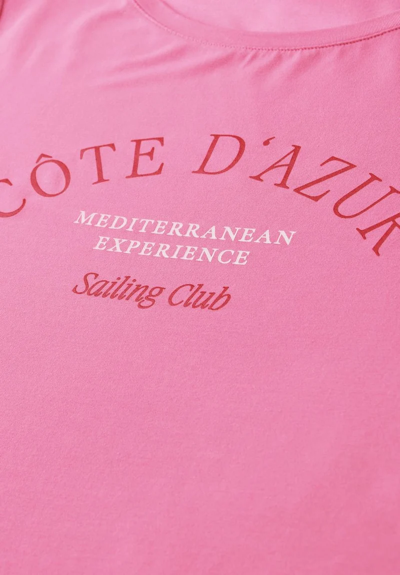 T-Shirt mit Rundhals und Wording