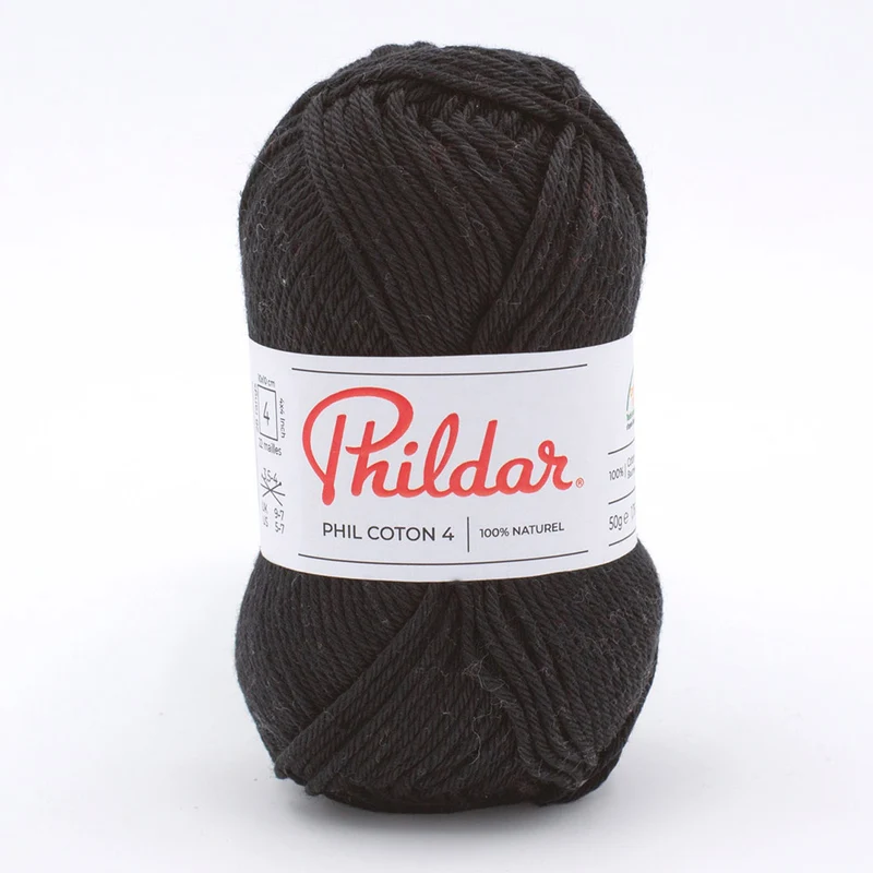 Phildar Phil Coton 4 1200 Schwarz