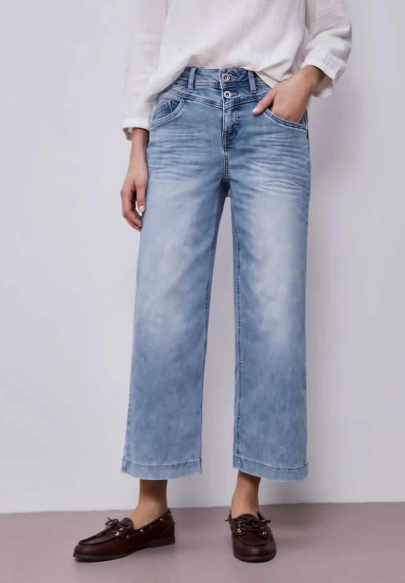 High Waist Wide Leg Jeans im Loose Fit