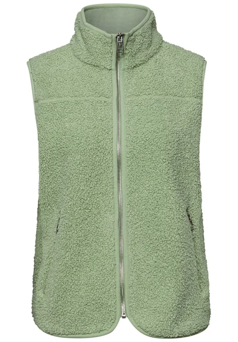 Weste aus Teddy-Material mit Zipper