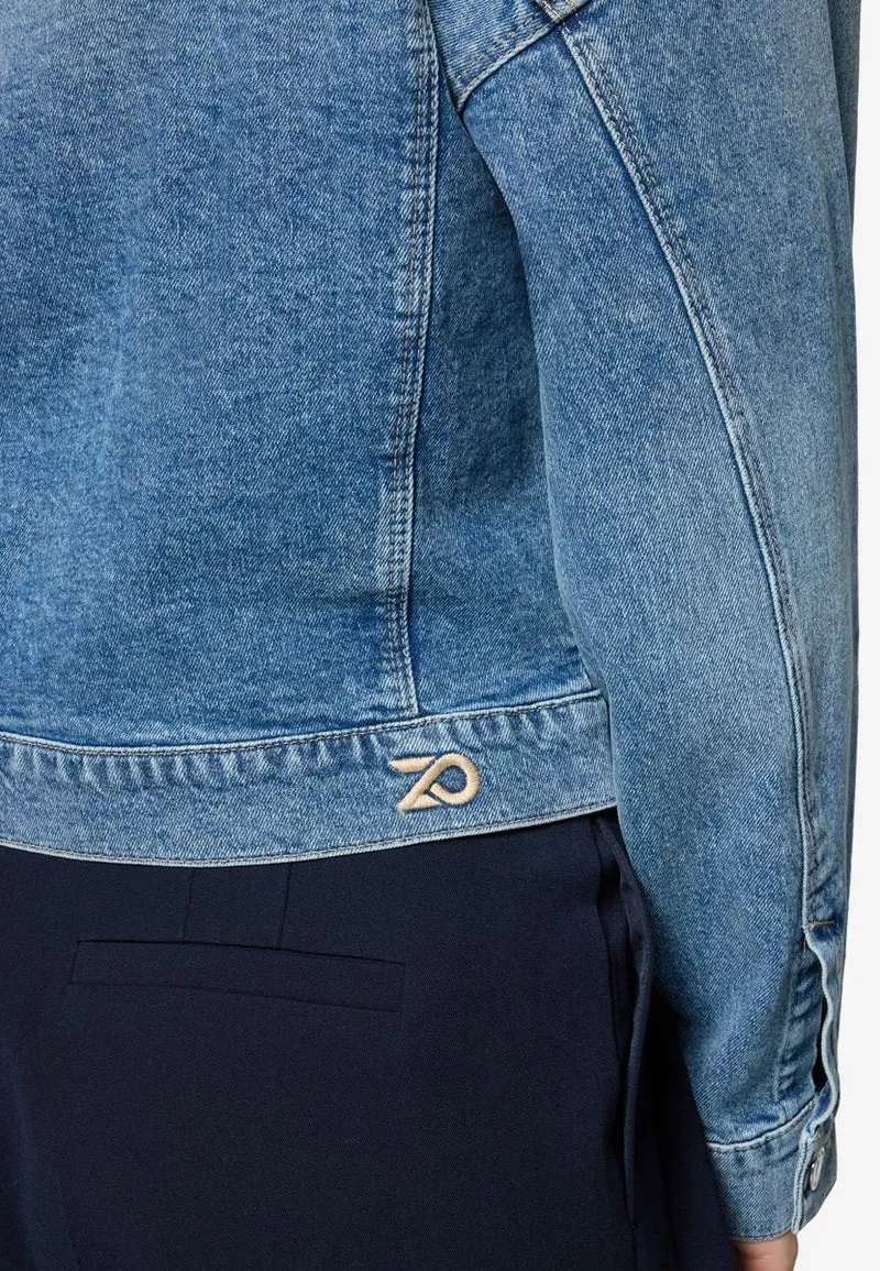 Jeansjacke kurz mit Knopfleiste