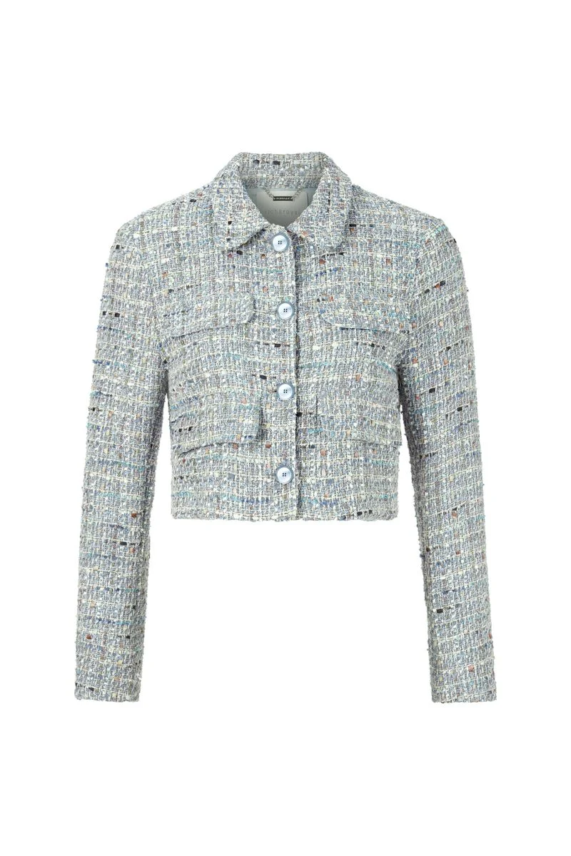 Cropped boucle jacket