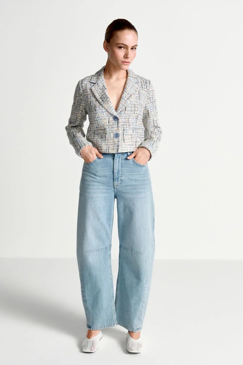 Cropped boucle jacket