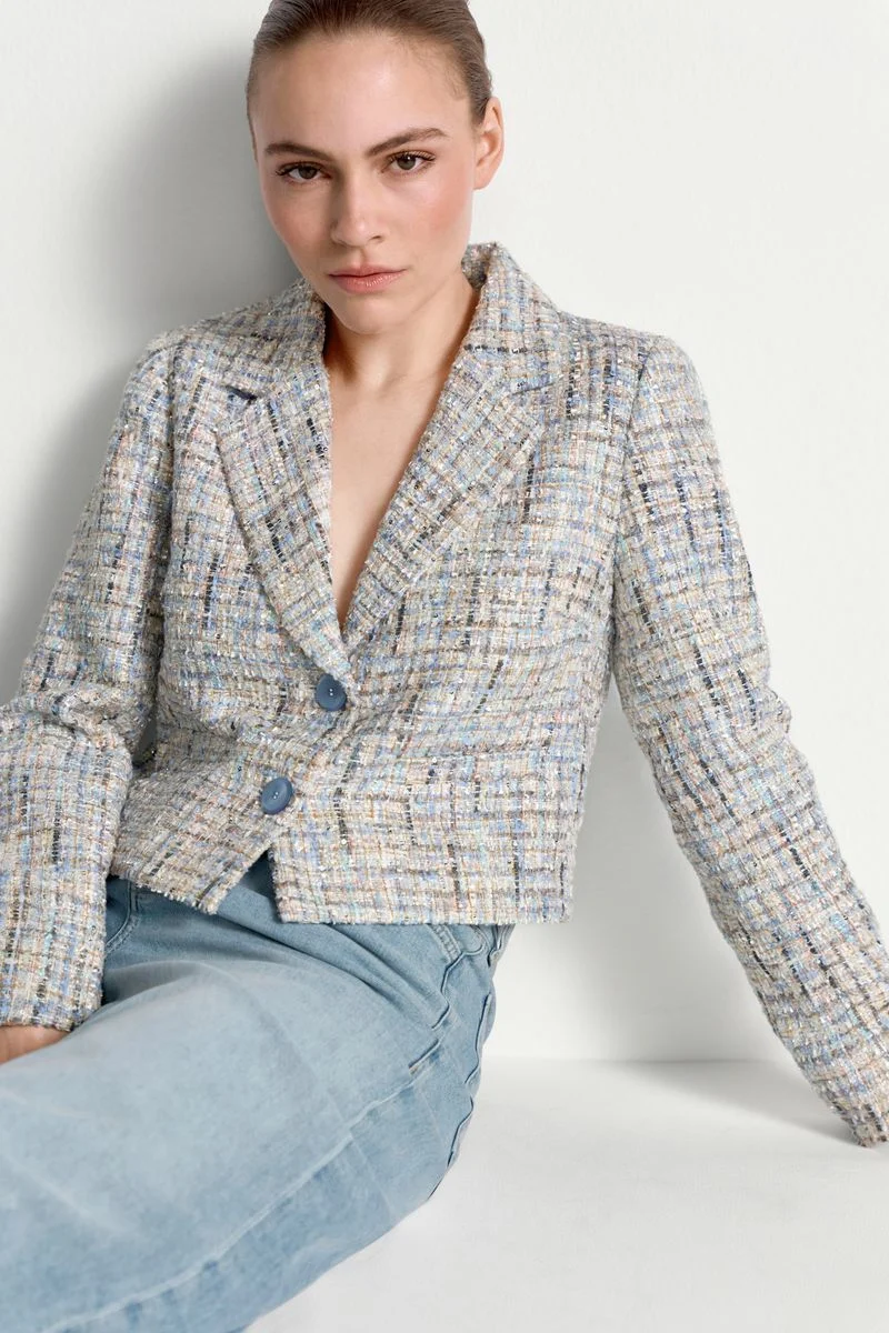 Cropped boucle jacket