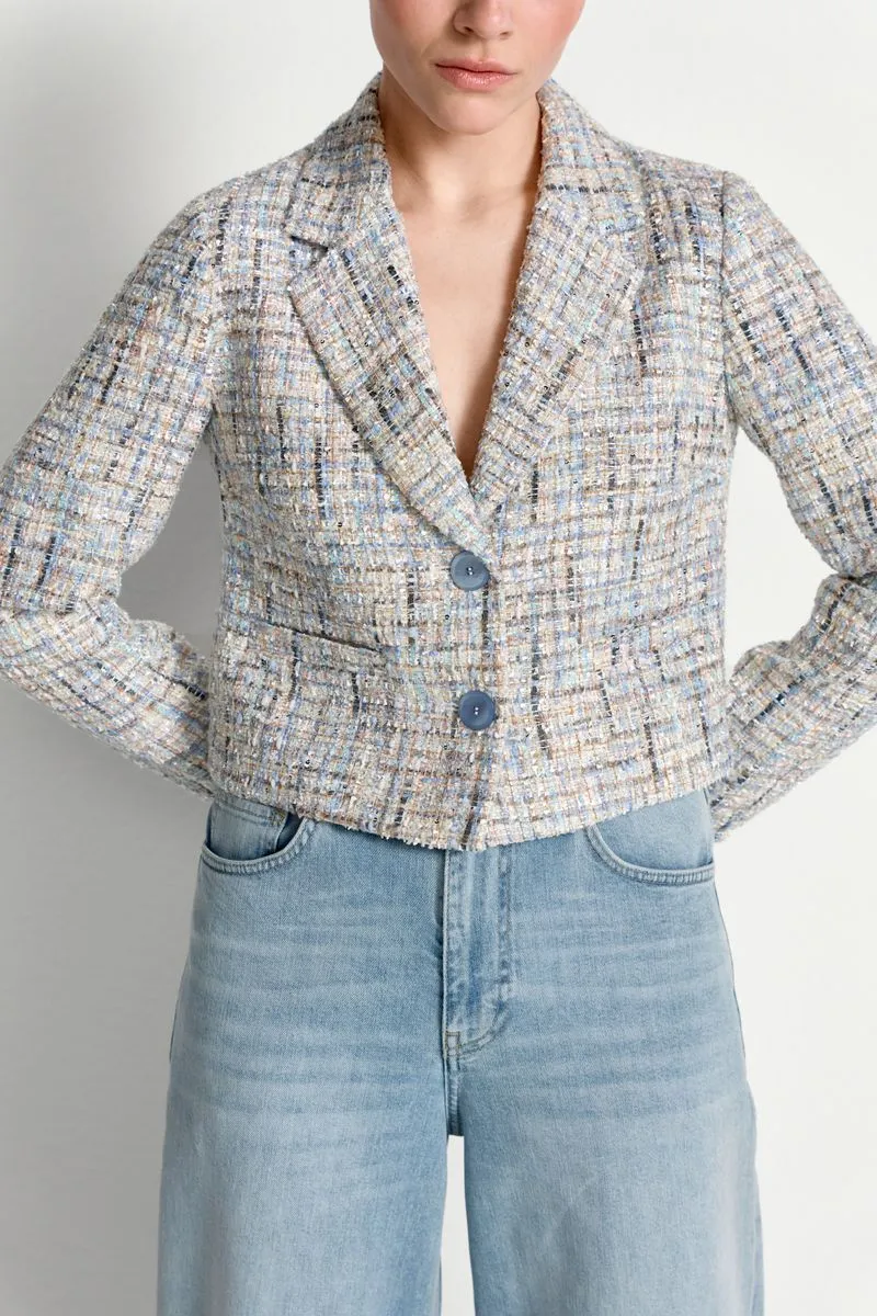 Cropped boucle jacket