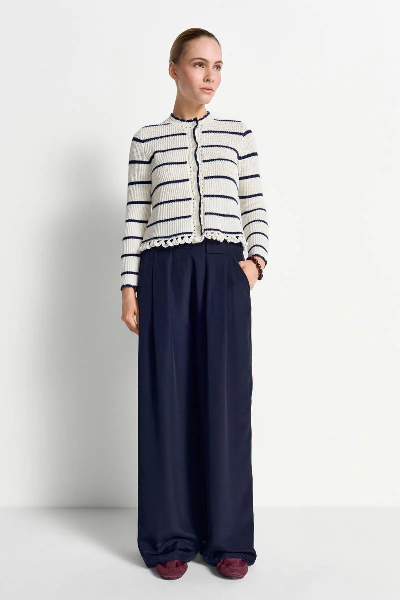 Round NK Cardi with Looped Fringes