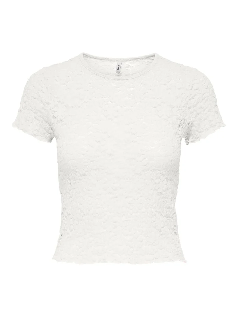 ONLFAITH S/S LACE TOP JRS