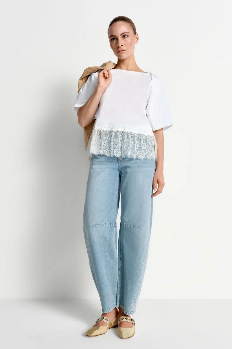 Balloon T-Shirt with Peplum