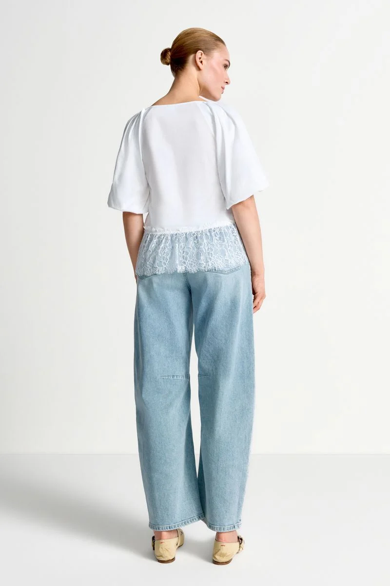 Balloon T-Shirt with Peplum