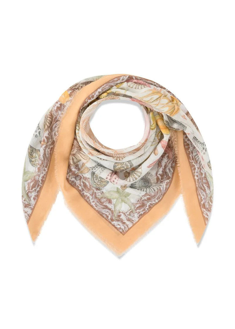 Tuch aus leichter Baumwolle mit maritimen Motiven