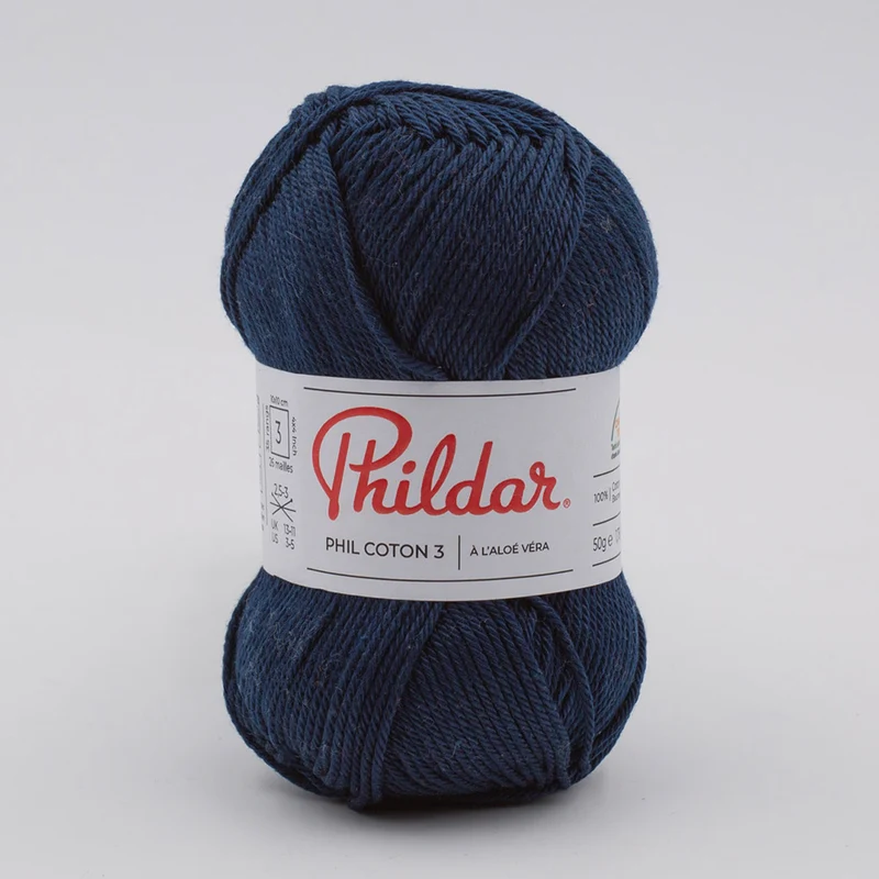 Phildar Phil Coton 3 1085 Marineblau