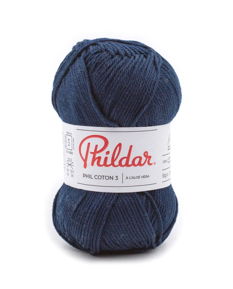 Phildar Phil Coton 3 1085 Marineblau