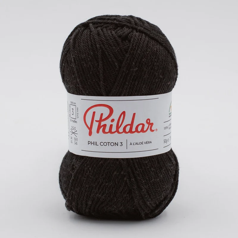Phildar Phil Coton 3 1200 Schwarz