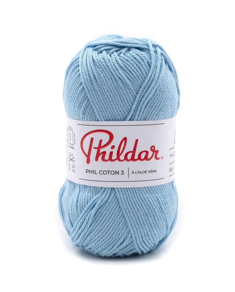 Phildar Phil Coton 3 1367 Azurblau