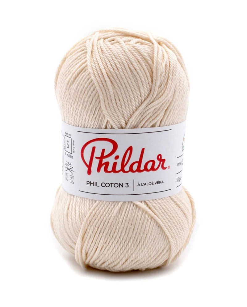 Phildar Phil Coton 3 1359 Naturweiß