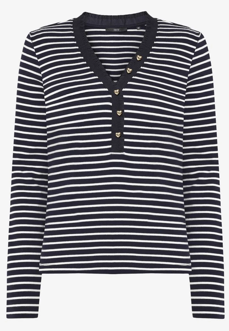 Ringelshirt mit Knopfleiste