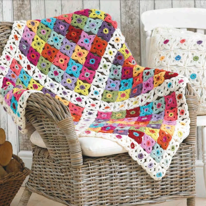 Häkelanleitung Stylecraft Life DK Nr. F075 Decke und Kissen (digital)