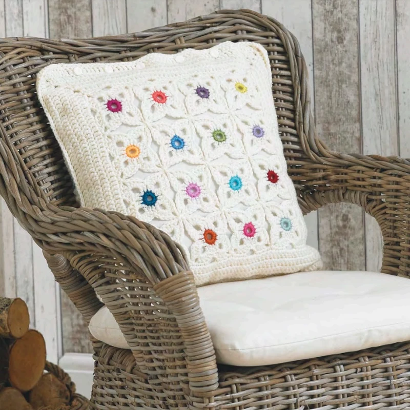 Häkelanleitung Stylecraft Life DK Nr. F075 Decke und Kissen (digital)