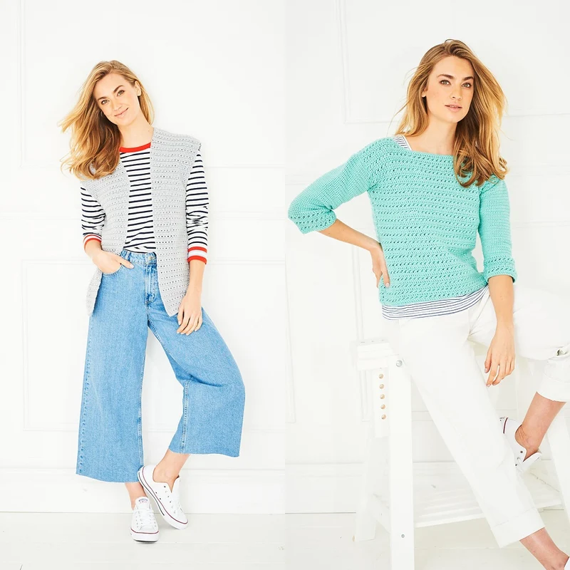 Häkelanleitung Stylecraft Special DK Nr. 9645 Pullover und Strickjacke (digital)
