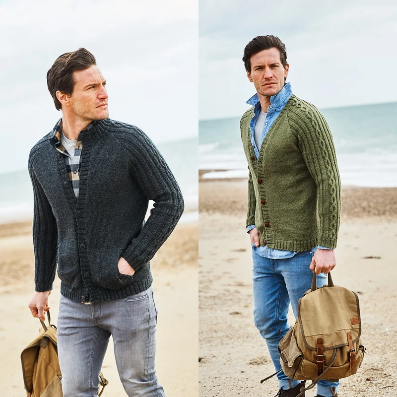 Strickanleitung Stylecraft Highland Heathers DK Nr. 9866 Herren-Jacken (digital)