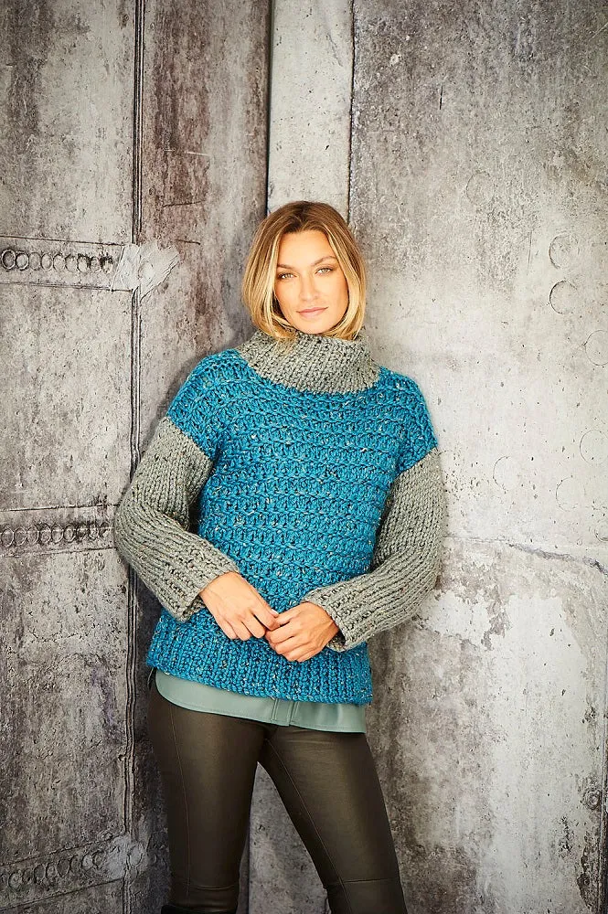 Strickanleitung Stylecraft Special XL Tweed Super Chunky Nr. 9809 Pullover und Jacke