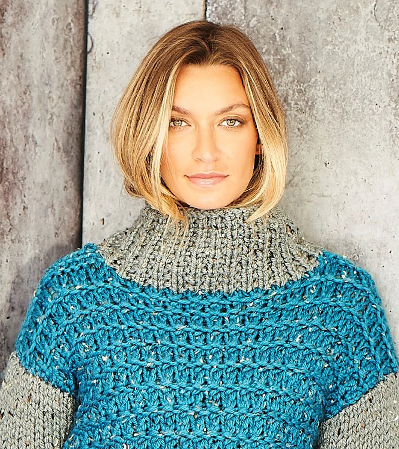 Strickanleitung Stylecraft Special XL Tweed Super Chunky Nr. 9809 Pullover und Jacke