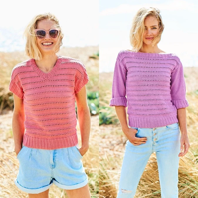 Strickanleitung Stylecraft Naturals – Bio-Baumwolle DK Nr. F091 Oberteile (digital)