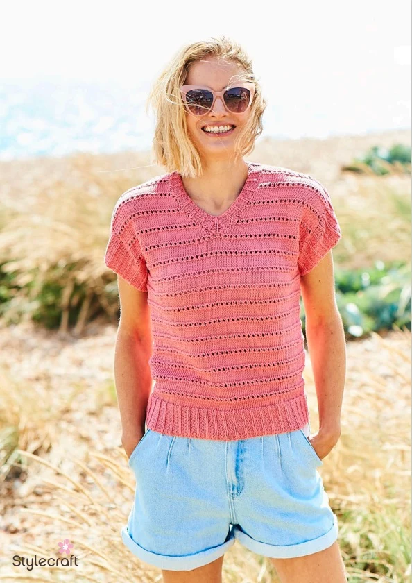 Strickanleitung Stylecraft Naturals – Bio-Baumwolle DK Nr. F091 Oberteile (digital)