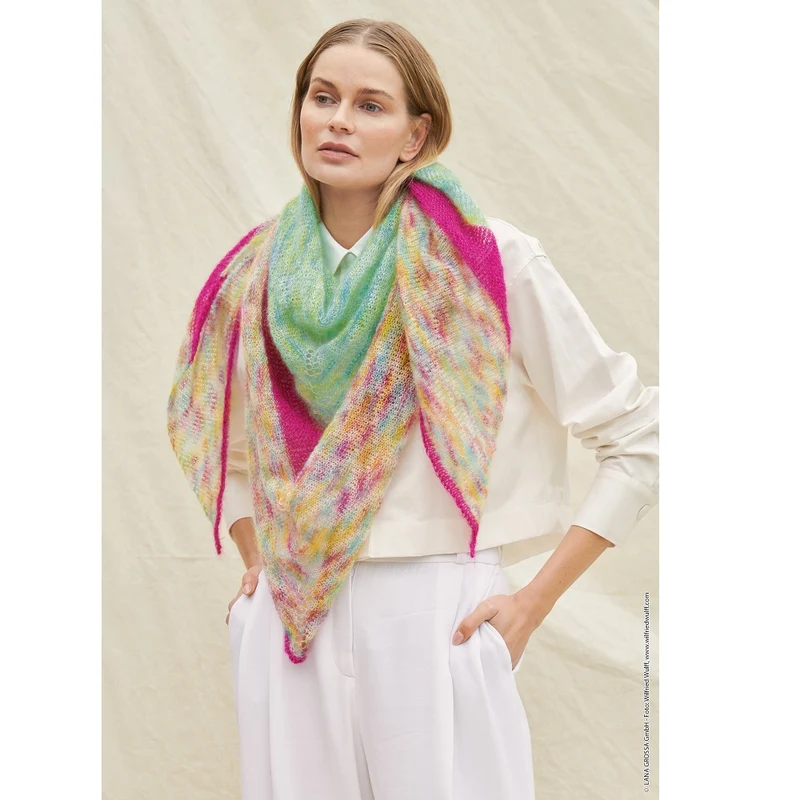 Strickanleitung „Silkhair & Silkhair Hand-Dyed“ Dreiecksschal