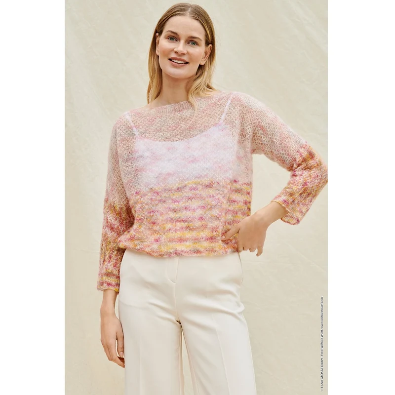 Strickanleitung: Silkhair Handgefärbter Pullover