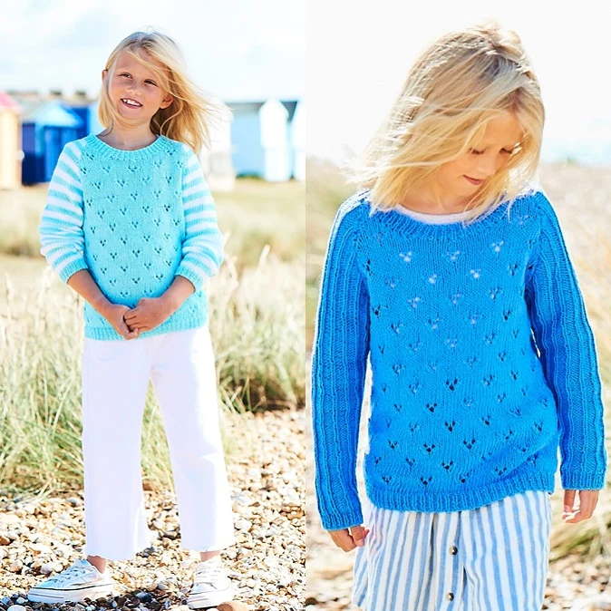 Strickanleitung Stylecraft Naturals – Bio-Baumwolle DK Nr. F089 Oberteile für Mädchen (digital)