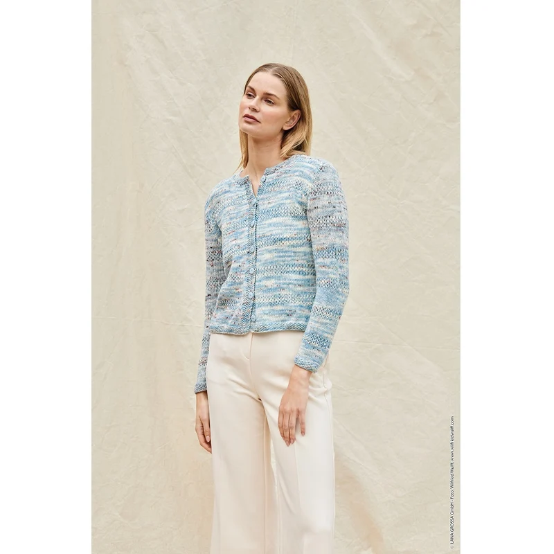 Strickanleitung: „Cool Wool“ – handgefärbte Jacke