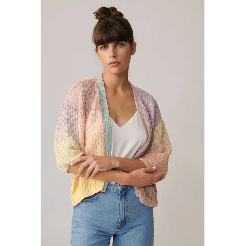 Strickanleitung „Creative Cotton Dégradé Lucky 8“ – Jacke