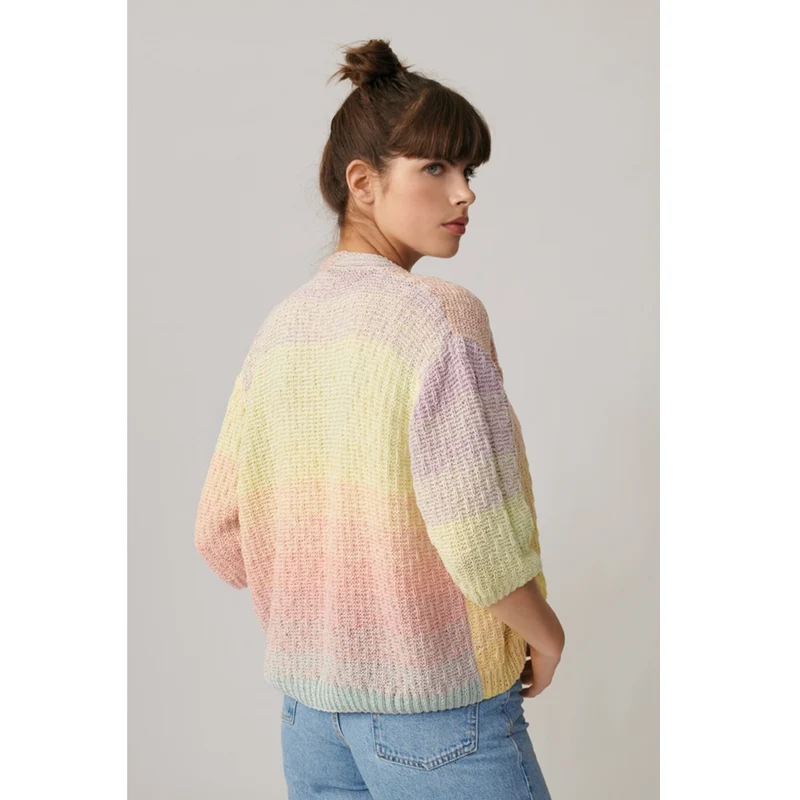 Strickanleitung „Creative Cotton Dégradé Lucky 8“ – Jacke