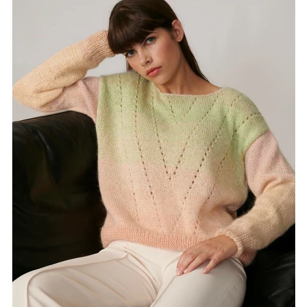 Strickanleitung „Creative Cotton Dégradé Lucky 8“ – Pullover