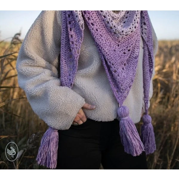 Häkelanleitung „Cosy Fine Faded Shawl“ (digital)