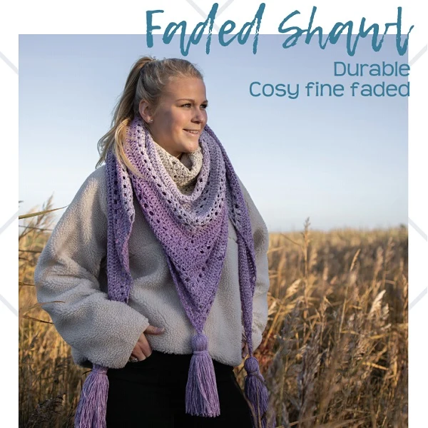 Häkelanleitung „Cosy Fine Faded Shawl“ (digital)