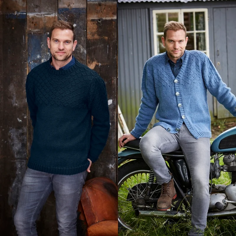 Strickanleitung Stylecraft Special Aran With Wool Nr. 9342: Herrenpullover und -jacke