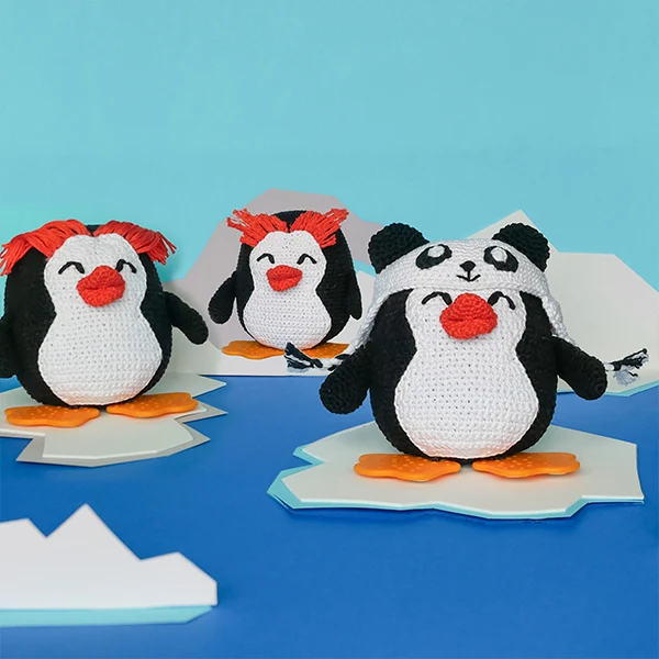 Häkelanleitung „Quinn, der Panda-Pinguin“ (digital)