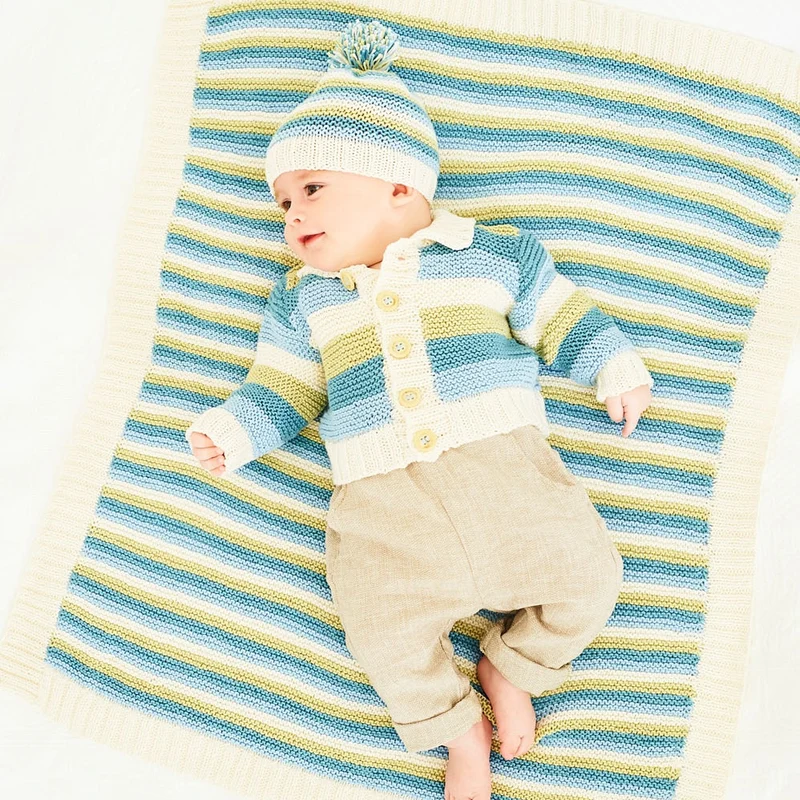 Strickanleitung Stylecraft Naturals – Bamboo + Cotton DK Nr. 9831: Jacke, Mütze und Decke