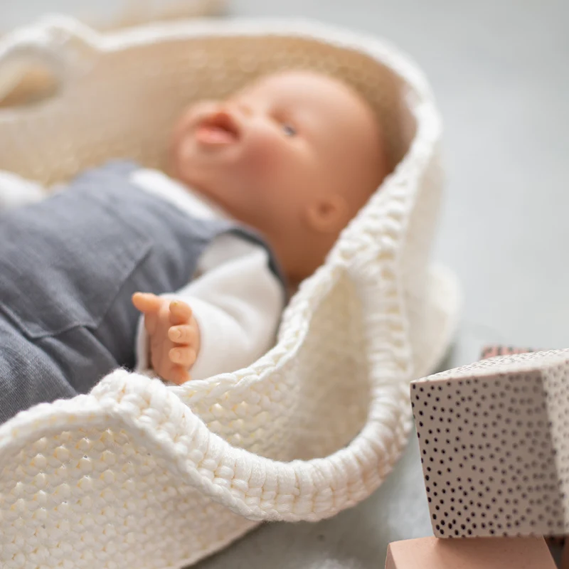Häkelpaket für einen Puppenkorb aus Acrylband