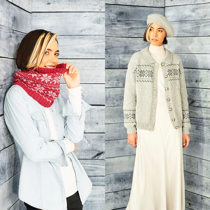 Strickanleitung Stylecraft ReCreate DK Nr. 9858: Jacken und Rollkragenschals